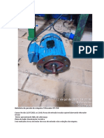 Relatório triturador DT150 parada manutenção motor rosca