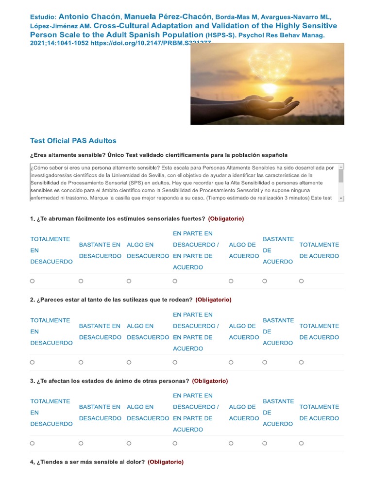 Cuestionario de Pas | PDF