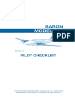 1 - Baron - G58 - Pilot - Checklist PDF