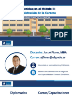 Presentación Del Docente Lic. Josué Flores PDF