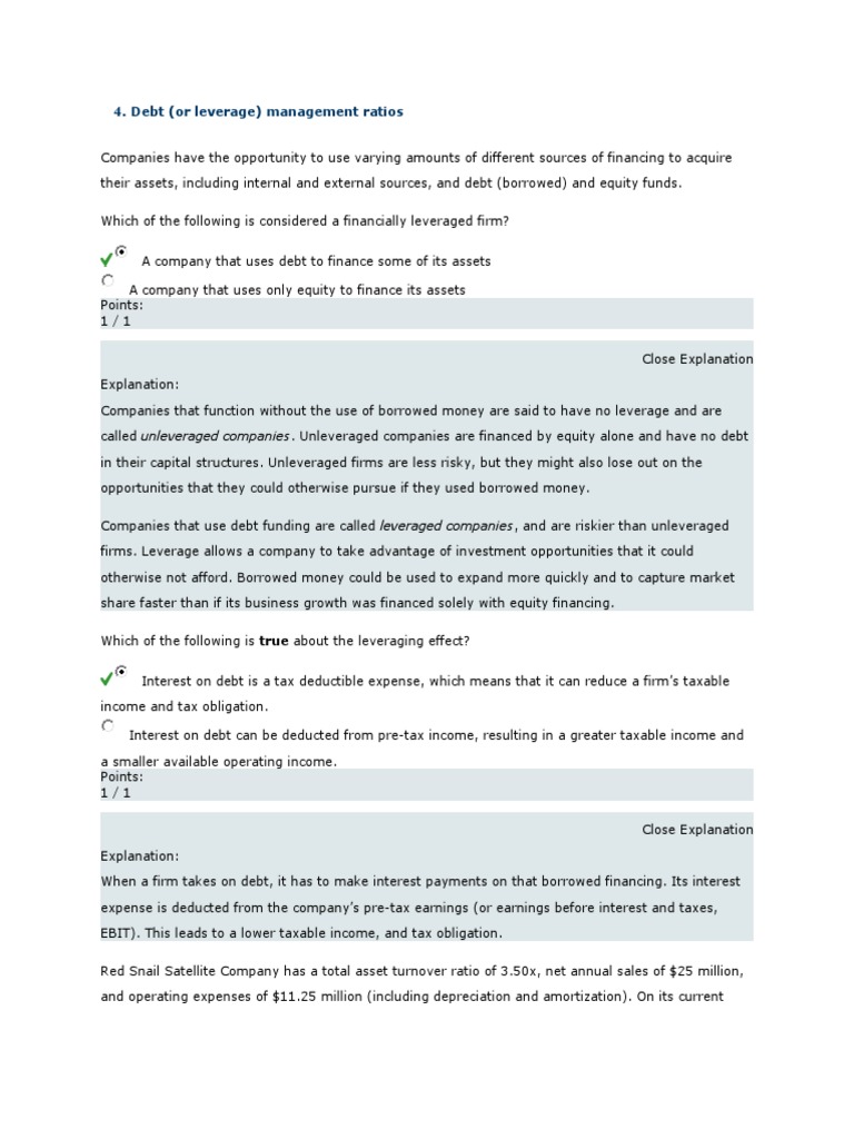 Understanding Debt Management Ratios | PDF | Debt | Leverage (Finance)