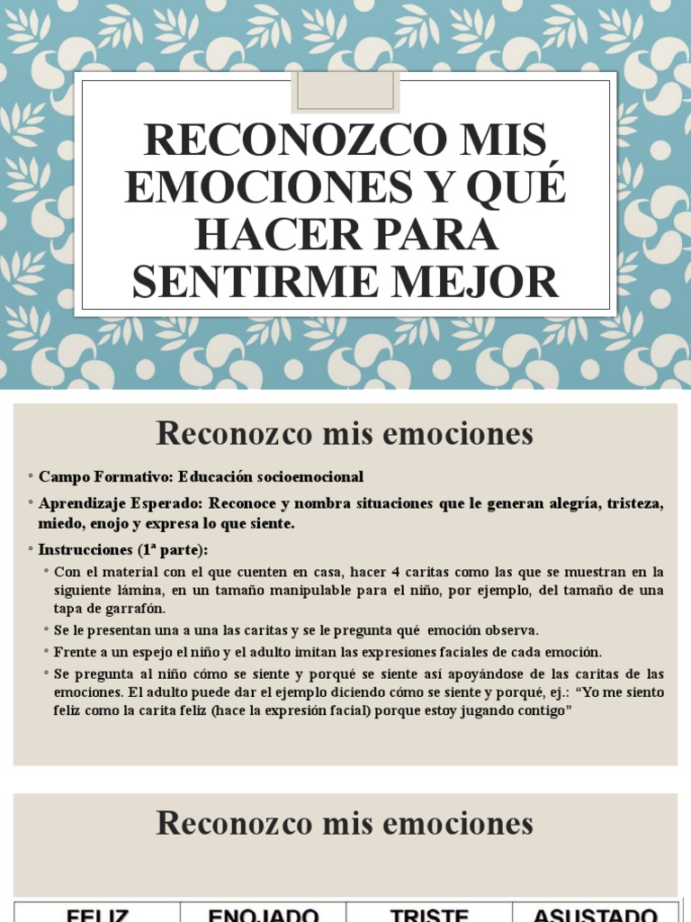 Reconocimiento de Emociones en Niños | PDF | Las emociones | Sicología