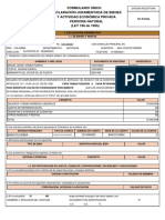 Formulario Único Declaración Juramentada de Bienes Y Actividad Económica Privada Persona Natural (LEY 190 de 1995)