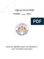 Royal Monetary Authority Act of Bhutan, 2010eng5th PDF