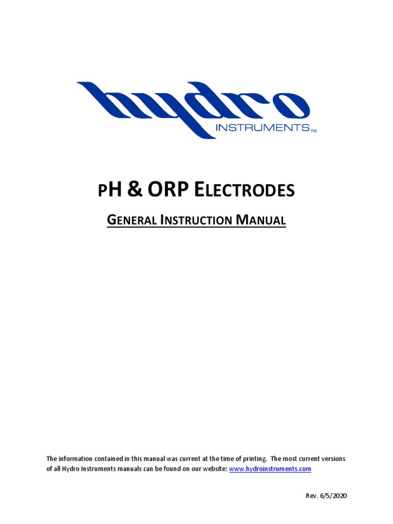 ORP Electrode Calibration Guide | PDF | Ph | Calibration