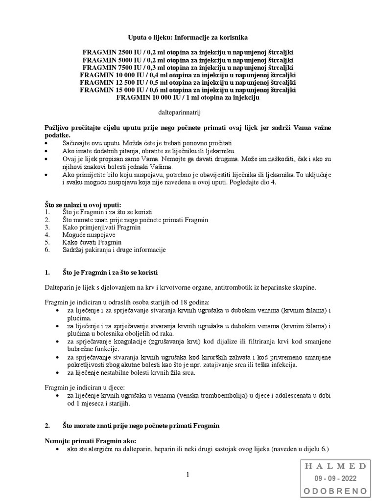 Fragmin PIL | PDF