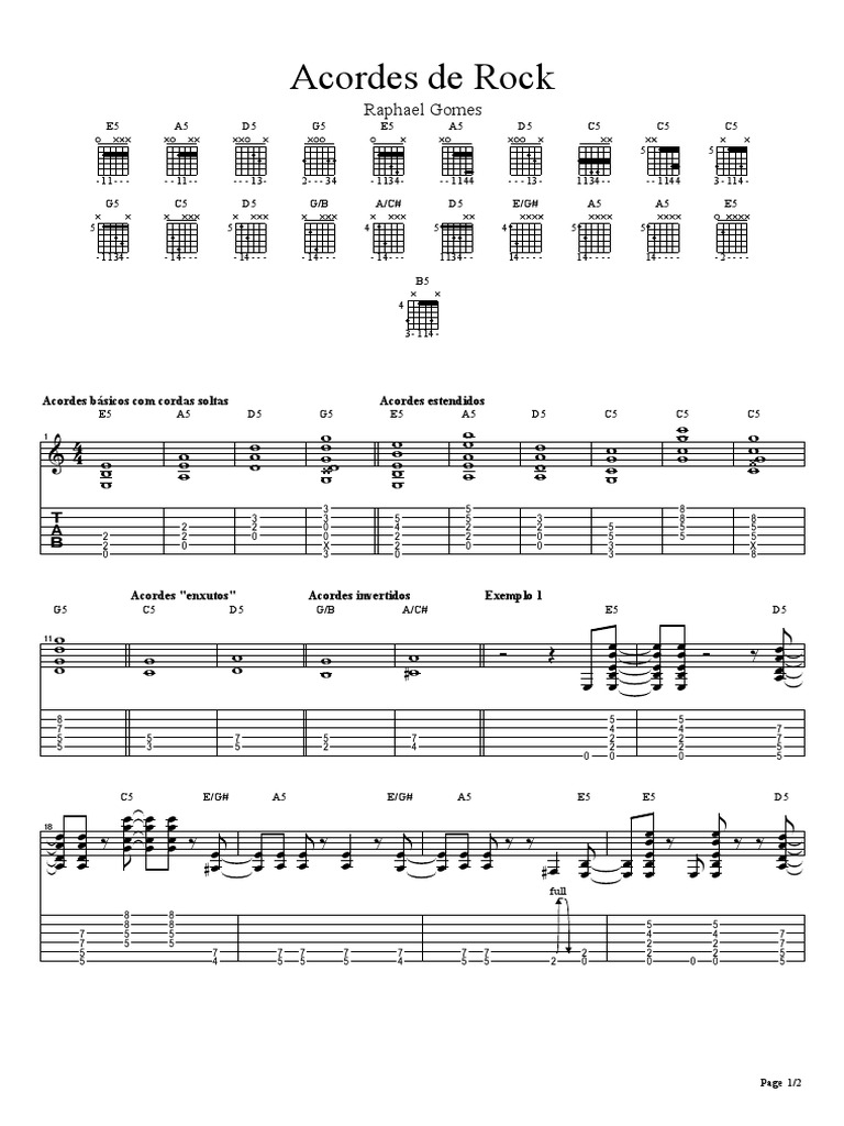 Acordes de Rock | PDF