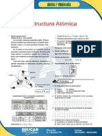 Estructura atómica: núcleo, protones, neutrones y electrones