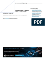 Decomposition of Spodumene Mineral in Granitic PDF