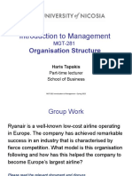 MGT-281 Introduction to Management Organisation Structure