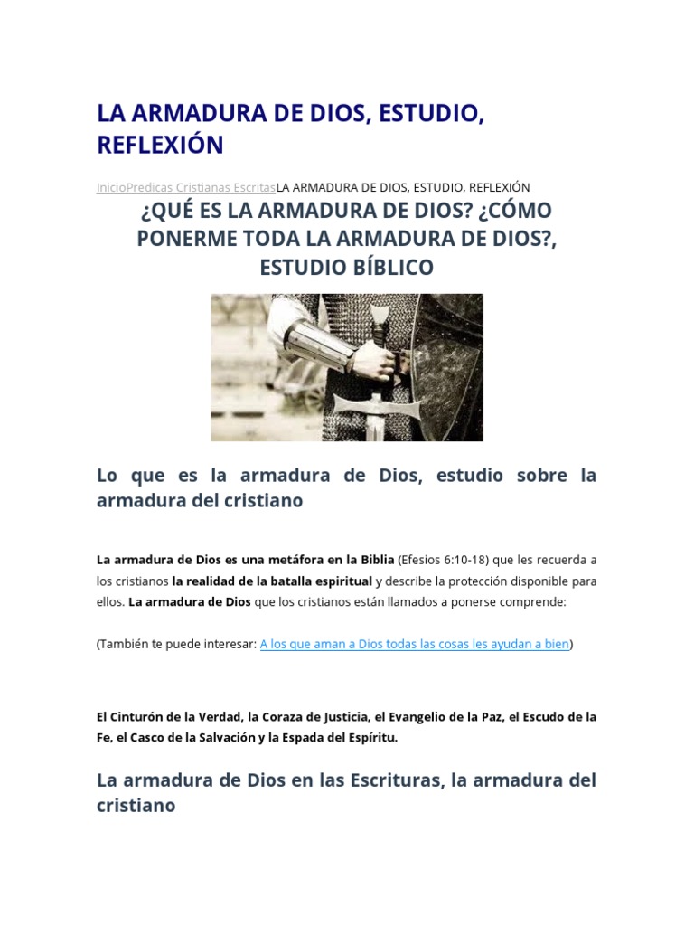La Armadura de Dios | PDF