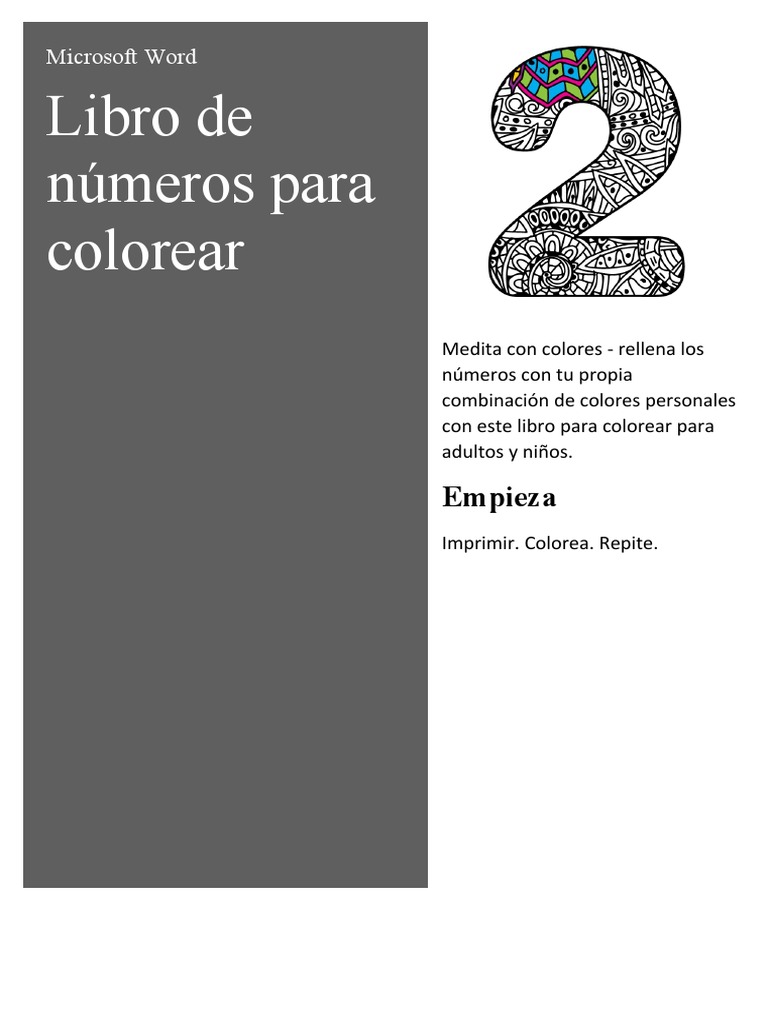 Coloreo de Numeros | PDF