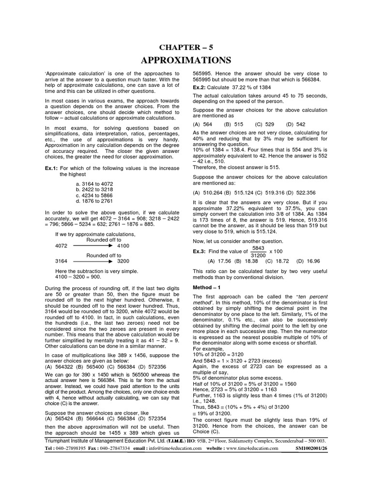 C5 Approximations | PDF | Applied Mathematics | Elementary Mathematics