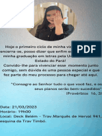Convite Comemoração de Formatura PDF