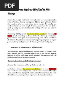 Bacon's Prose Style As We Find in His Essays PDF