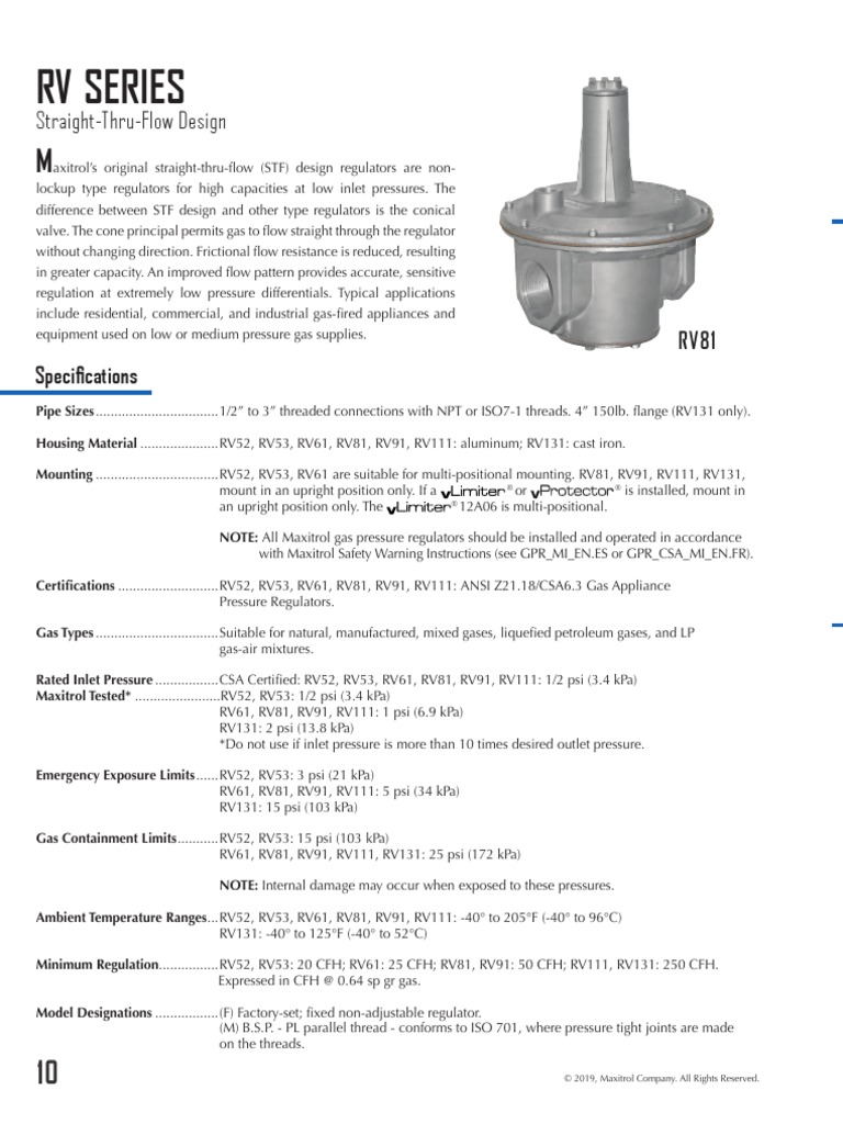 RV Series Straight Thru Flow Design | PDF | Chemical Engineering ...