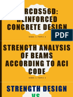 Topic 3 - Strength Analysis of Beams According To ACI Code PDF