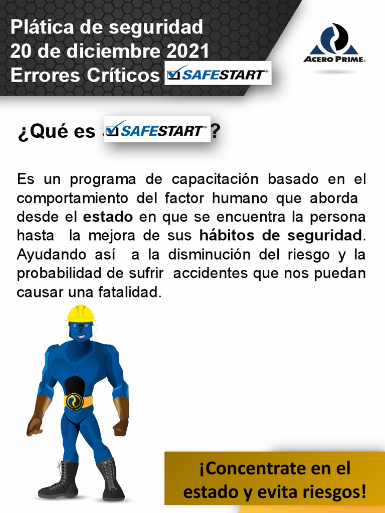 Plática de Seguridad ERRORES CRÍTICOS SAFESTART 20122021 PDF