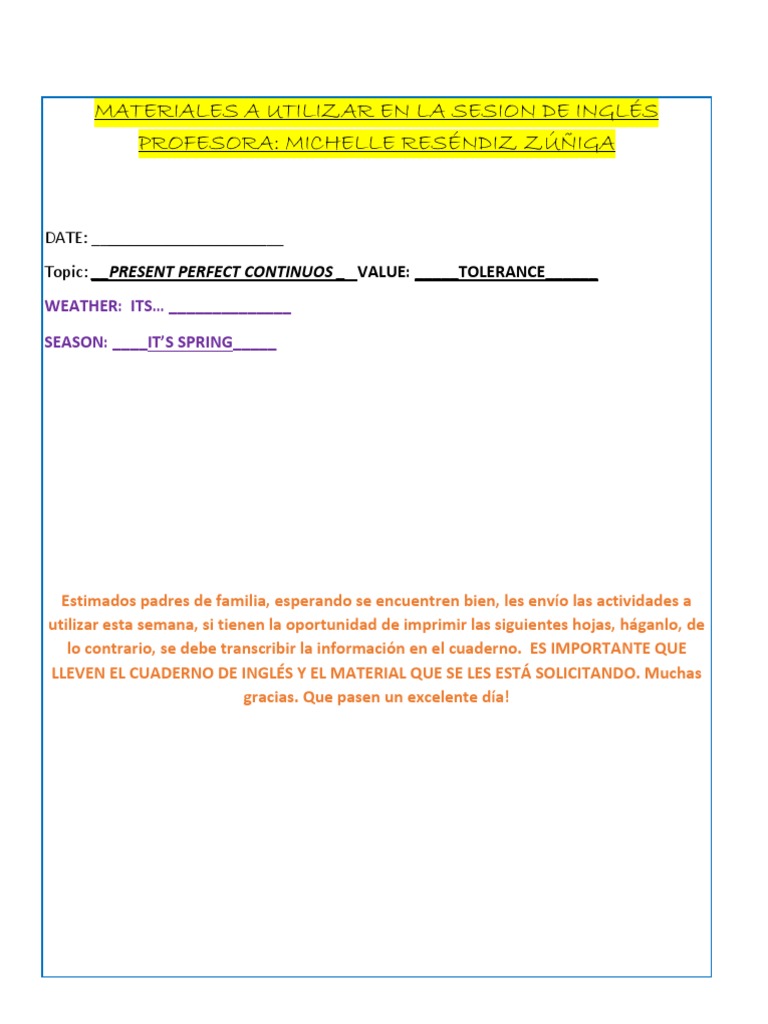 English Activities Sem 26 Quinto PDF