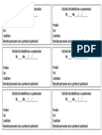 Etichete de Identificare Esantion Cereale