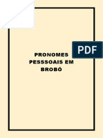 Pronomes Pesssoais Na Língua Tarairiú