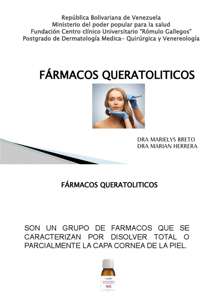 Farmacos Queratoliticos PDF Piel Medicina CLINICA