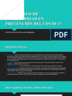 Protocolo de Bioseguridad en Prevención Del Covid-19