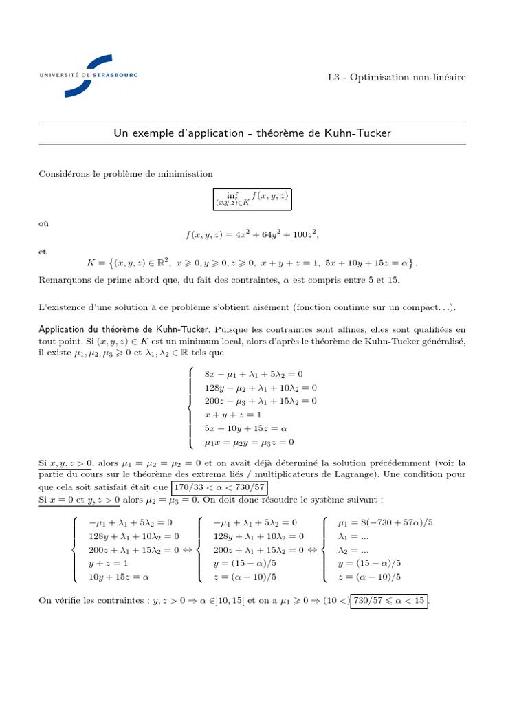 ApplKT PDF | PDF | Optimisation mathématique | Analyse mathématique