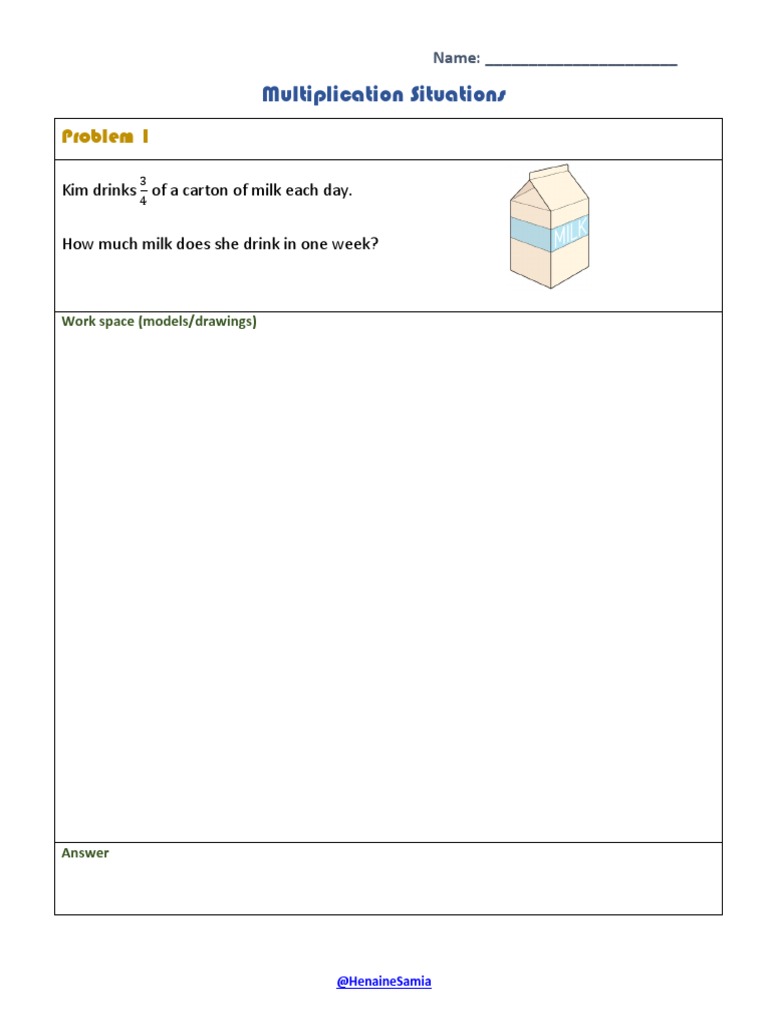 Multiplication Word Problems for Kids | PDF