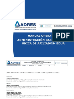 BDUA-C01 Administracion Base de Datos Unica de Afiliados V01 PDF