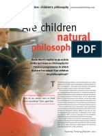 Are Children Natural Philosophers