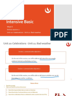 Intensive Basic: Week 6 Online Session 2 Unit 10: Celebrations - Unit 11: Bad Weather