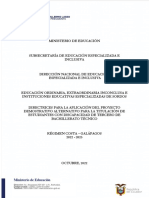 Anexo 11. Proyecto Demostrativo Alternativo para Ordinaria e Inconclusa BT