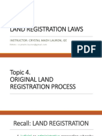 GE 325: Land Registration Laws: Instructor: Crystal Maeh Lauron, Ge