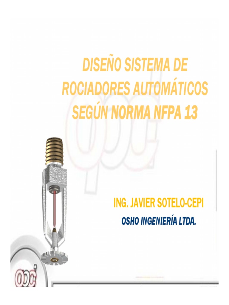 Diseño de Rociadores Automáticos NFPA 13 | PDF | Sistema de rociadores ...
