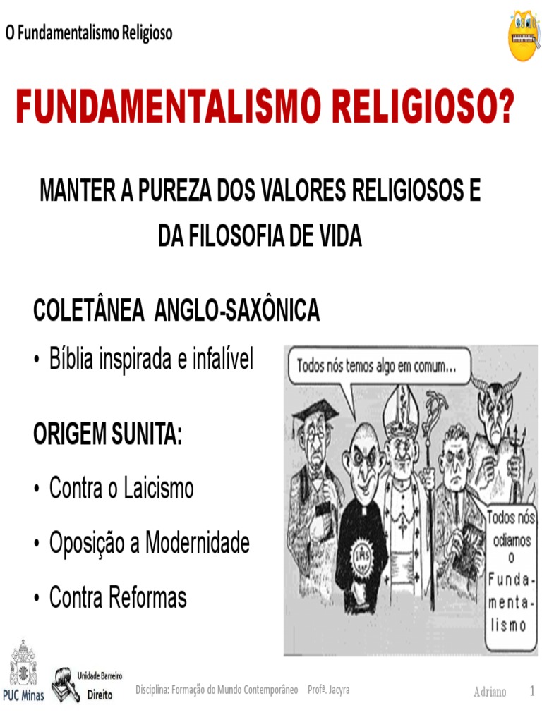 ok fundamento religioso | PDF | Fundamentalismo | Fundamentalismo islâmico