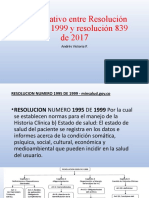 Comparativo Entre Resolución 1995 de 1999 y Resolución