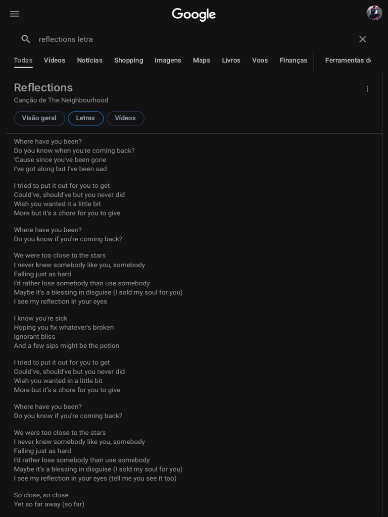 The neighborhood - Reflections (lyrics) 
