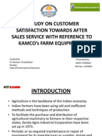 A Study On Customer Satisfaction Towards After Sales Service With Referance To Kamco's Farm Equipments