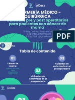 Cuidados Pre y Post Operatorios para Pacientes Con Con Cáncer de Mama