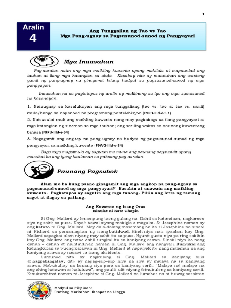 Filipino 9 Q3 Week 4 | PDF