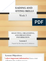 Lesson 2 Gathering Selecting Organizing Presenting Information Students PDF