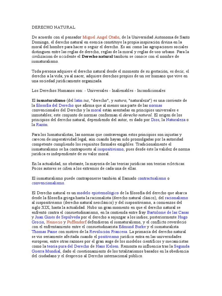 Conceptos Clave del Derecho Natural | PDF | La Ley natural | Teorías ...