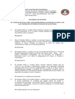 1) MATERIAL DE ESTUDIO - EL CODIGO DE ETICA DEL CONTADOR PUBLICO AUDITOR Y SU ROL CON LAS NORMAS DE INTERNACIONALES DE AUDITORIA. 1er - Examen Parcial