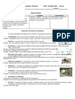 Sem 5 Separacao de Misturas 6 Ano PDF