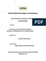 Decreto 357-2005 - LEY PARA LA DEFENSA Y PROMOCIÓN DE LA COMPETENCIA.