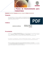 Programas y Planes de Mantenimiento para Instalaciones Industriales