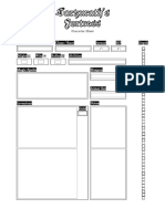 Character Sheet - Form Fillable PDF