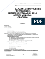 Metodologia para La Construccion y Operacion Del Sistema de Evaluacion de La Gestion Municipal Segemun