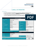 Formulario Registro GLS